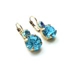 Mariana Earrings Shimmering AB & Aquamarine Swarovski Crystals My Treasures Coll. - Image 2