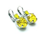 Mariana Earrings Lovely Round Yellows Austrian Crystals Palladium Plated My Treasures Coll. - Image 3