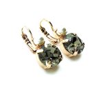 Mariana Earrings Simply Elegant Pearl Mineral & Black Diamond Austrian Crystals My Treasures Coll. - Image 3