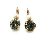 Mariana Earrings Simply Elegant Pearl Mineral & Black Diamond Austrian Crystals My Treasures Coll. - Image 2