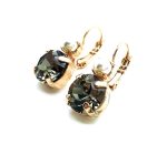 Mariana Earrings Simply Elegant Pearl Mineral & Black Diamond Austrian Crystals My Treasures Coll.