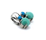 Earrings By Mariana Woman Mineral Turquoise and Turquoise Swarovski Crystal - Image 3