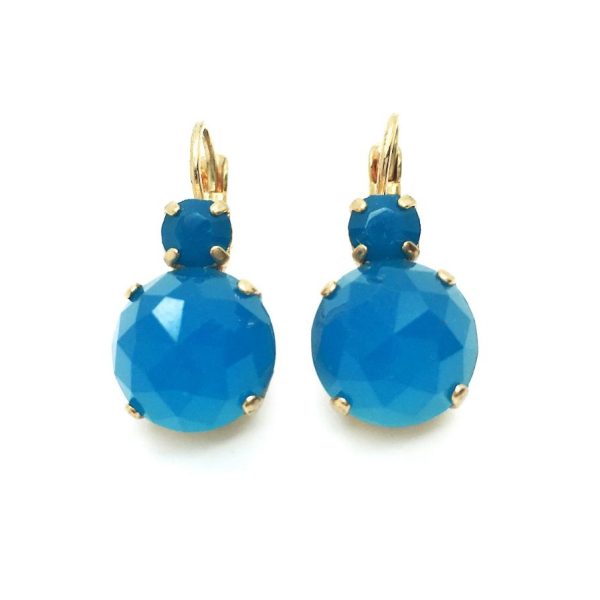 Mariana Earrings Simply Elegant Blue Quartz Mineral My Treasures Coll.