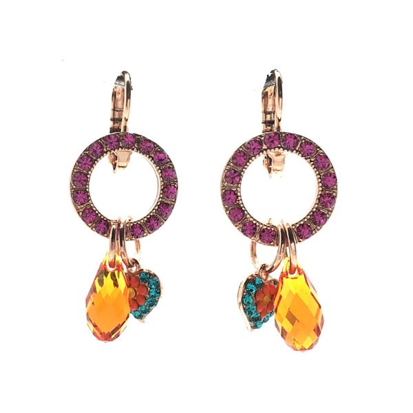 Mariana Earrings Gorgeous Dangling Colorful Austrian Crystals Masai Africa Coll.