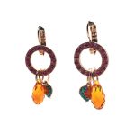 Mariana Earrings Gorgeous Dangling Colorful Austrian Crystals Masai Africa Coll. - Image 2
