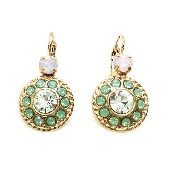 Mariana Earrings Gorgeous Clear, Pacific Opal & Rose Opal Swarovski Crystals Cocktail Hour Coll.