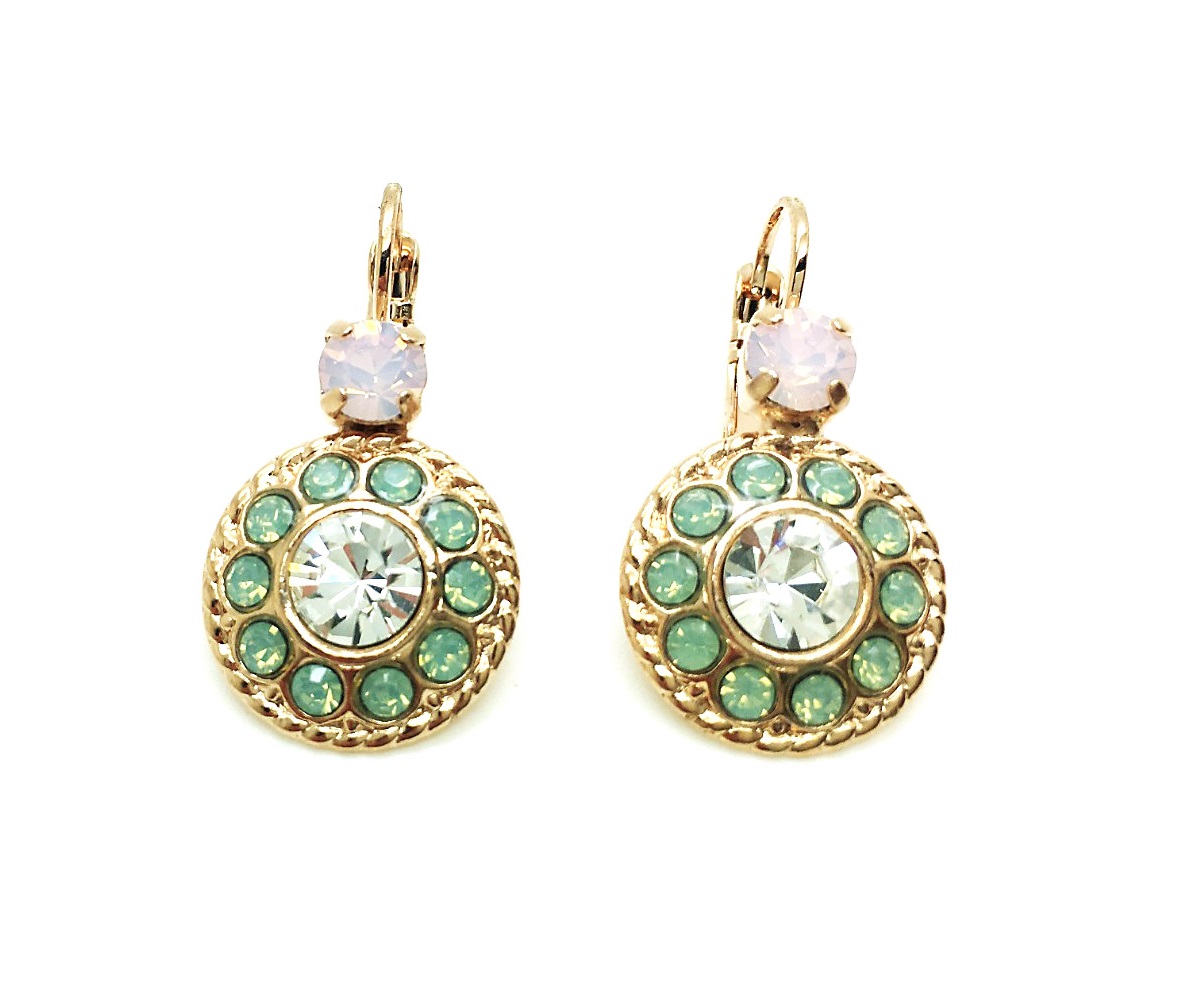E-1048-2-1063-RG6 (2) Mariana Earrings Gorgeous Clear, Pacific Opal & Rose Opal Swarovski Crystals Cocktail Hour Coll. - Image 1