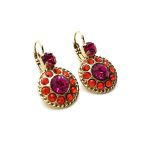 Mariana Earrings Stunning Hyacinth & Fuchsia Swarovski Crystals Lady Marmalade Songbook Coll. - Image 3