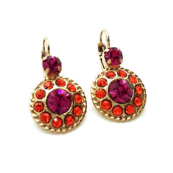 Mariana Earrings Stunning Hyacinth & Fuchsia Swarovski Crystals Lady Marmalade Songbook Coll.