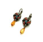 Mariana Earrings Dangling Colorful Swarovski Crystals St Barts Caribbean Life Coll. - Image 3