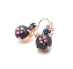 Mariana Earrings Lovely Floral Amethyst Aurora Borealis Austrian Crystals Odyssey Coll. - Image 2