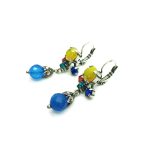 Mariana Earrings Sassy Dangling Colorful Austrian Crystals Fantasy Nirvana Coll. - Image 2