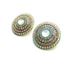 Mariana Earrings Gorgeous Round Beaded Multi Color Austrian Crystals Silk Road Coll. - Image 2