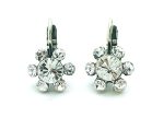 Mariana Earrings Dainty Floral Clear Austrian Crystals On A Clear Day Icons Coll.
