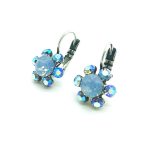 Mariana Earrings Adorable Floral Pale Blue & AB Austrian Crystals Cocktail Hour Coll. - Image 2