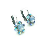 Mariana Earrings Adorable Floral Pale Blue & AB Austrian Crystals Cocktail Hour Coll. - Image 3