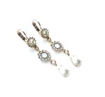 Earrings By Mariana Woman Elegant Pearls and Opal Swarovski Crystals - Image 3