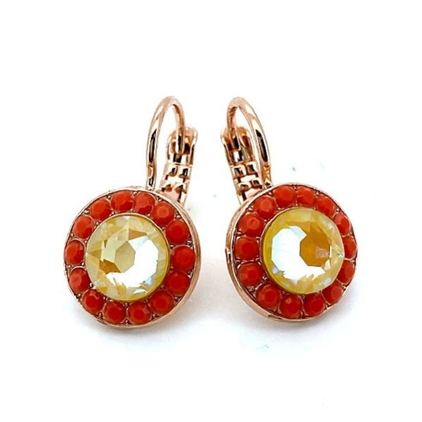 Mariana Earrings Masai Africa Coll. Beautiful Oranges & Yellows Austrian Crystals