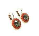 Earrings By Mariana Woman Fab Black Diamond and Coral Swarovski Crystals - Image 3