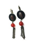 Mariana Earrings Timeless Blacks & Reds Swarovski Crystals Vintage Lace Paradise Coll. - Image 3