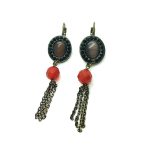 Mariana Earrings Timeless Blacks & Reds Swarovski Crystals Vintage Lace Paradise Coll. - Image 2