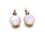 Earrings By Mariana My Treasures Coll. Adorable Lt Smoked Topaz & Rose Opal Austrian Crystals