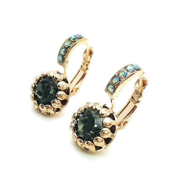 Mariana Earrings Simply Elegant Black Diamond & AB Austrian Crystals My Treasures Coll.