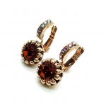 Mariana Earrings Sassy Topaz & AB Swarovski Crystals Flamingo Africa Coll. - Image 3