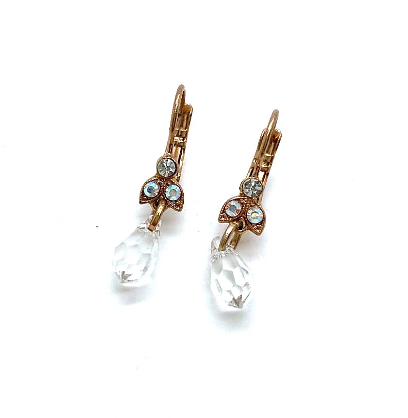 E-1217-001-RG6 (2) Mariana Earrings Simply Elegant Clear & AB Austrian Crystals On A Clear Day Inspiration Coll. - Image 1
