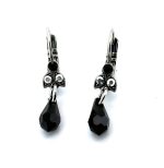 Earrings By Mariana Sophisticated Jet and Comet Argent Swarovski Crystals - Image 3