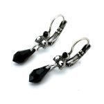 Earrings By Mariana Sophisticated Jet and Comet Argent Swarovski Crystals