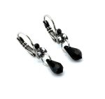 Earrings By Mariana Sophisticated Jet and Comet Argent Swarovski Crystals - Image 2