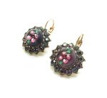 Mariana Earrings Exquisite Floral Purple Austrian Crystals Bohemian Rhapsody Songbook Coll.