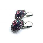Mariana Earrings Floral Amethyst Austrian Crystals Bohemian Rhapsody Songbook Coll. - Image 3