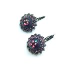 Mariana Earrings Floral Amethyst Austrian Crystals Bohemian Rhapsody Songbook Coll. - Image 2