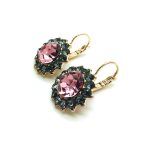 Earrings By Mariana Madagascar Africa Coll. Alluring Lt Rose & Silver Night Swarovski Crystals - Image 2