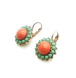 Earrings By Mariana Woman Alluring Flower Shape Turquoise - Image 3