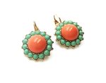 Earrings By Mariana Woman Alluring Flower Shape Turquoise