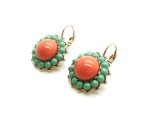 Earrings By Mariana Woman Alluring Flower Shape Turquoise - Image 2
