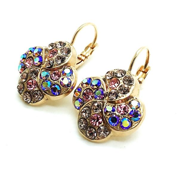 Mariana Earrings Flamingo Africa Coll. Exquisite Pinks, AB & Clear Austrian Crystals