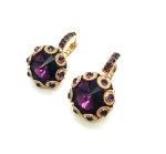 Earrings By Mariana Woman Classy Amethyst Swarovski Crystals - Image 2