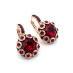 Earrings By Mariana Woman Classy Siam and Jet Swarovski Crystals - Image 3