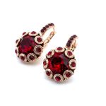 Earrings By Mariana Woman Classy Siam and Jet Swarovski Crystals