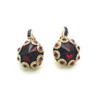 Mariana Earrings Classy Siam & Jet Austrian Crystals My Treasures Coll. - Image 2