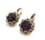 Mariana Earrings Classy Siam & Jet Austrian Crystals My Treasures Coll.