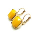 Earrings By Mariana My Treasures Coll. Classy Yellow Opal Austrian Crystals RG Plated