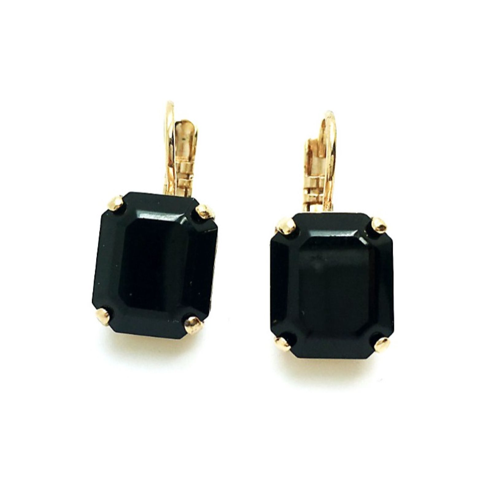 E-1421-1-280-RG6 (2) Mariana Earrings Elegant Jet Black Austrian Crystals My Treasures Coll. - Image 1