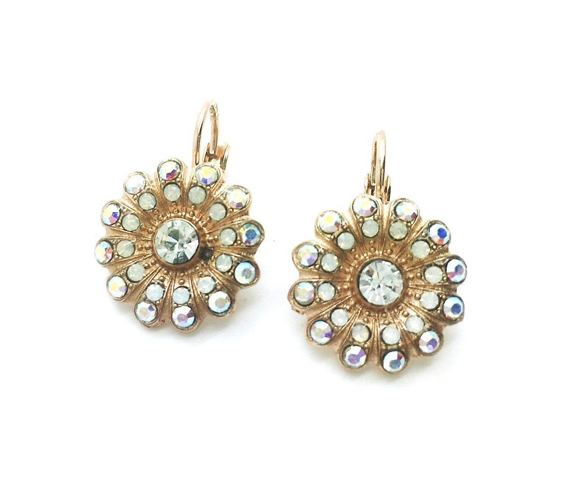 E-1423-3-001-RG6 (3) Earrings By Mariana Woman Timeless Clear and Opal Swarovski Crystals-RG - Image 1