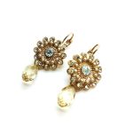 Mariana Earrings Alluring Pearl & Whites Swarovski Crystals Barbados Caribbean Life Coll. - Image 2