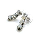 Earrings By Mariana My Treasures Coll. Triple Tier Strand White Opal Austrian Crystals - Image 2